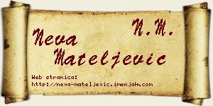 Neva Mateljević vizit kartica